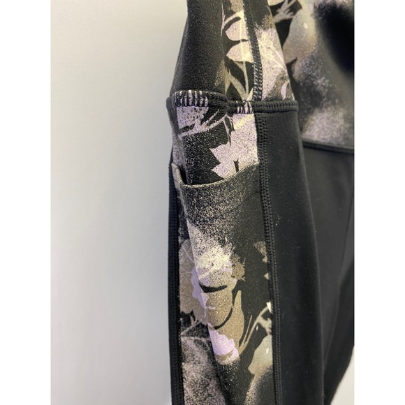 Skechers Floral Panel Active Leggings Athleisure Yoga Gym Softcore L - Picture 5 of 6